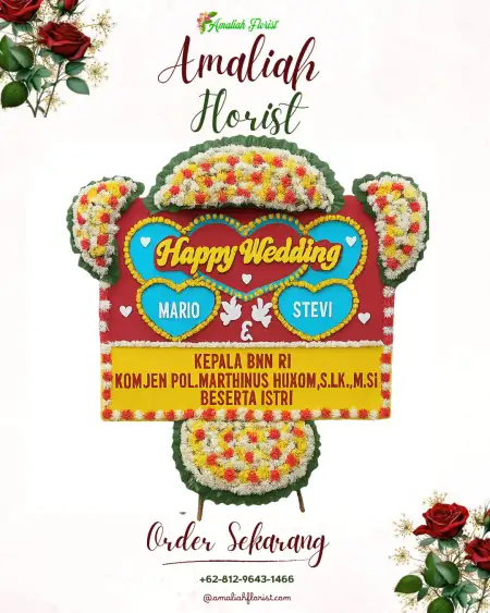 Papan Bunga Pernikahan Tana Tidung